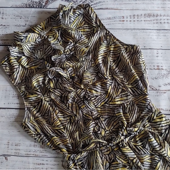 TAHARI ABSTRACT PRINT DRESS - Picture 2 of 5